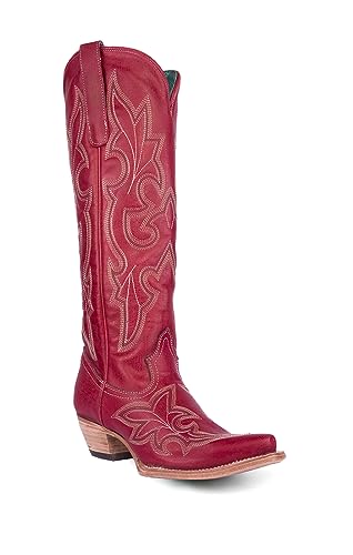 Corral Boots Women's Tall Top Embroidery Snip Toe Western Boot