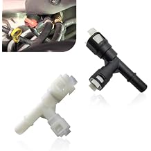 2 PCS Heater Core Hose Connector, Durable Plastic Material Hose Tee Connector, Universal American Water Pipe Connector, for Most Cars Sedans SUVs Black & White