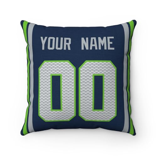 Image of ANTKING Seattle Throw Pillow Custom Any Name and Number Personalized Gift for Men Women Boys