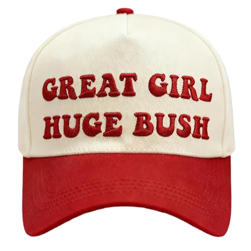 Ovabonzi Great Girl Huge Bush Funny Trucker Hats Embroidered Vintage Snapback Hat For Women And Men Gag Gifts Baseball Cap