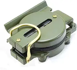 Bússola Militar Profissional de Alta Precisão, Modelo Lensático, Verde Militar