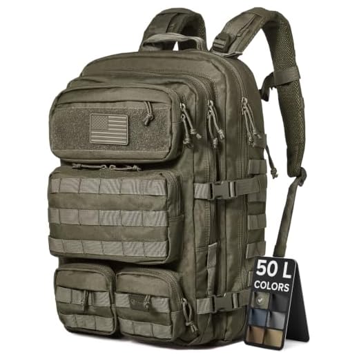 Falko Tactical Backpack for Men and Women 50L Backpack 2.4x Stronger Large Military Molle Rucksack, Bugout Backpack Outdoors