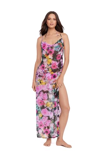 steve madden sheer dress HAILEE Black Long-Sleeved Mesh Pull-On Mock Neck Midi Women's Dress  Steve  Madden