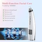 Blackhead Remover Pore Vacuum, Blackhead Vacuum, Facial Pore Cleaner with 5 Adjustable Suction Levels, 5 Probes, USB Rechargeable Pore Cleaner, Electric Comedone Whitehead Extractor Tools Kit - Image 2