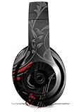 Skin Decal Wrap Works with Beats Studio 2 and 3 Wired and Wireless Headphones Twisted Garden Gray and Red Skin Only Headphones NOT Included