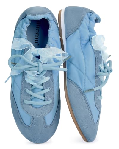Image of iiimmu Ballet Flats Sneakers for Women Casual Walking Shoes