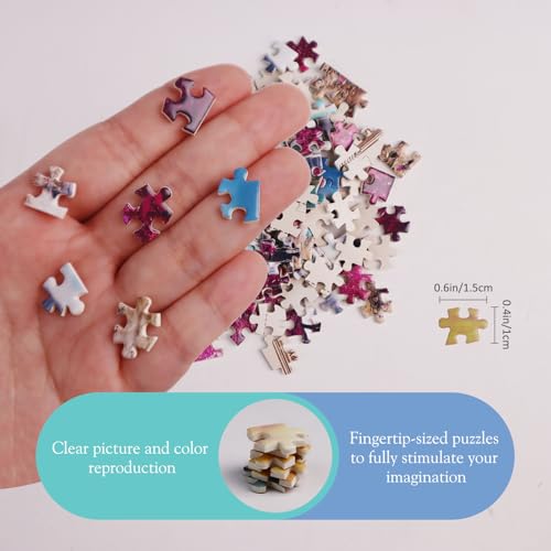 MISITU Mini Puzzles para Adultos 150 Piezas Pequeño Rompecabezas de Viaje - Snow Lakes miniatura 4