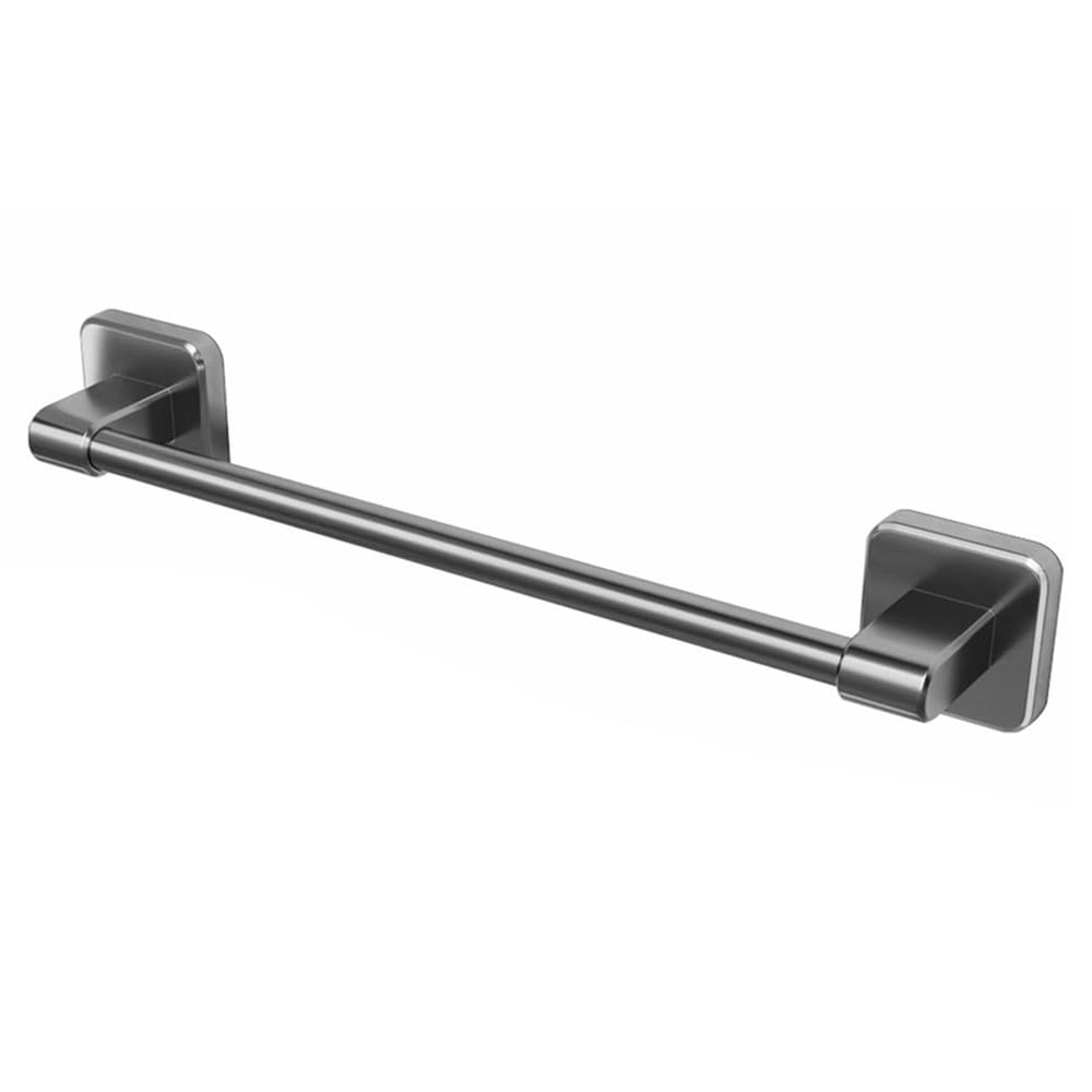 VVW&LIU Metal Towel Rack Bathroom Organiser Hand Towel Shelf Wall Mounted Strong Adhesive Apartment Hotel Renovation,gray 40cm