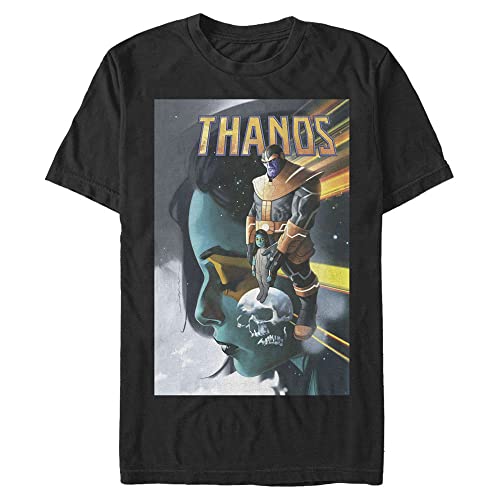 T-shirt Marvel Thanos homme 4XL : haut grande taille noir confortable