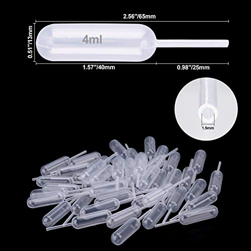 350pcs 4ml Mini Squeeze Transfer Cupcakes Pipettes-Disposable Plastic Droppers for Cupcake,Dessert,Strawberries and Chocolate