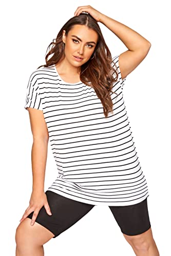 Yours for Good Curve Essential Cotton Stretch Cycling Shorts - Women's - Plus Size Curve Black