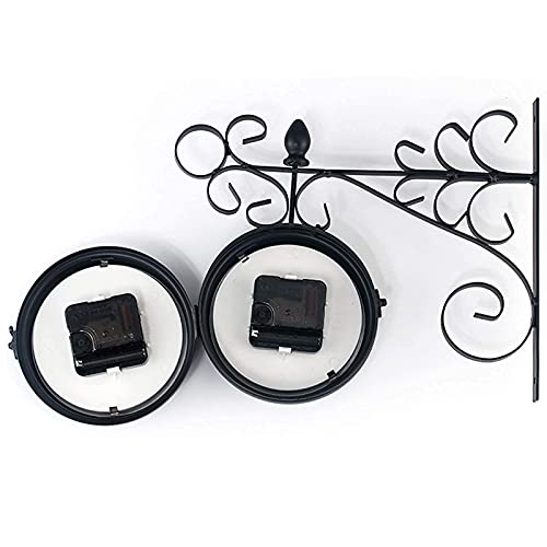 Horloge murale double face étanche avec pendule de fixation de tige extérieure - 8