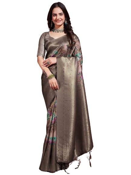 Ai-Para Couture Women New Kanjivaram Kubera Pattu Pure Soft Silk Zari Woven Saree with Blouse