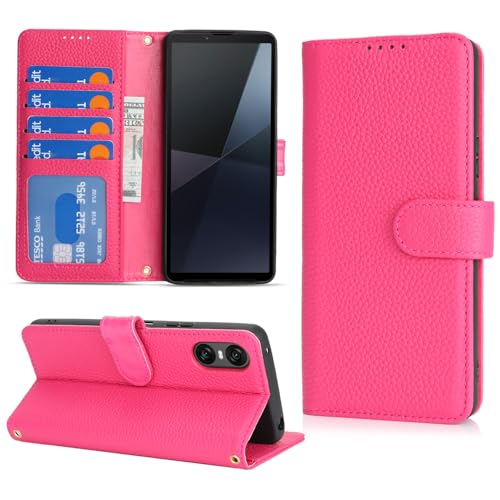 DEYHU Xperia 10 VI �P�[�X �蒠�^ �J�[�h���[ �G�N�X�y���A10 VI �P�[�X �{�v ��e�� �ϏՌ� �X�^���h�@�\ �Ή� Sony �G�N�X�y���A SO-52E / SOG14 / A402SO / XQ-ES44 �P�[�X �蒠�^ ���U�[ 