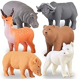 Mold Free Animal Bath Toys for Toddlers/ Infants/ Babies, No Hole No Mold Bathtub Toys (6 Pcs with S