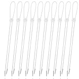 Hat Chin Cord, 10 PCS Flexible Hat Chin Cord Elastic Hat Strap Adjustable Hats Strap Clips Anti-Wind Hats Chin Cord Suitable for Outdoor Activities White