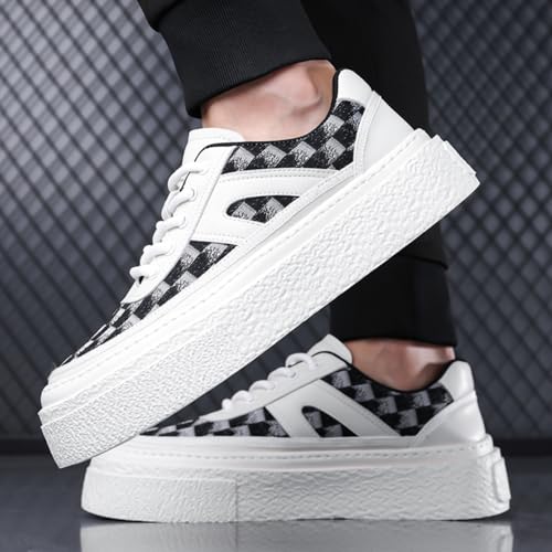 Men's Checkered - Pattern Sneakers, Stylish Casual Sports Shoes - Ideal for Street Styles, Daily Hangouts & Urban Commutes 6