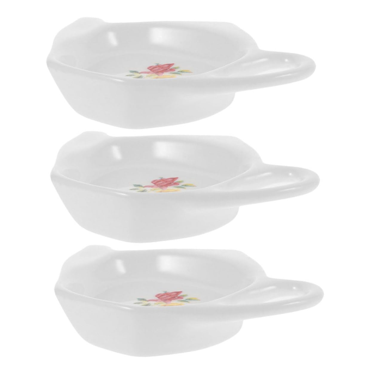 Ciieeo Tea Bag Dish Holder Ceramic Tea Plate Organizers Coaster Set Snack Dish Sauce Plate