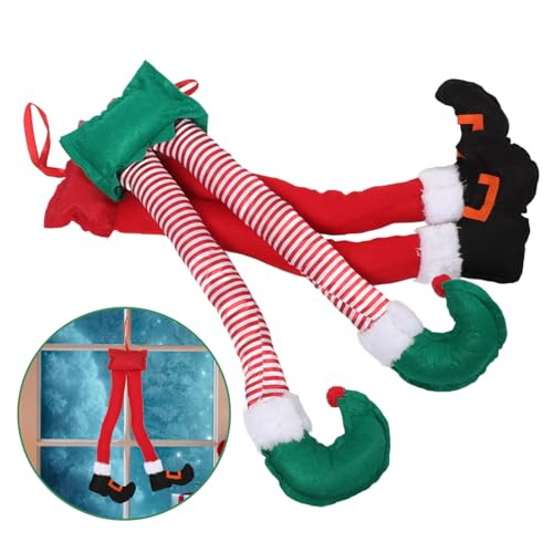 OUNONA 2 Peças Perna De Elfo De Papai Noel Para Porta-Malas Carro De Natal Decoração De Automática D
