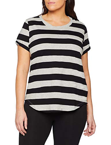 SIMPLY BE Block Stripe Cotton Slub T Shirt Donna