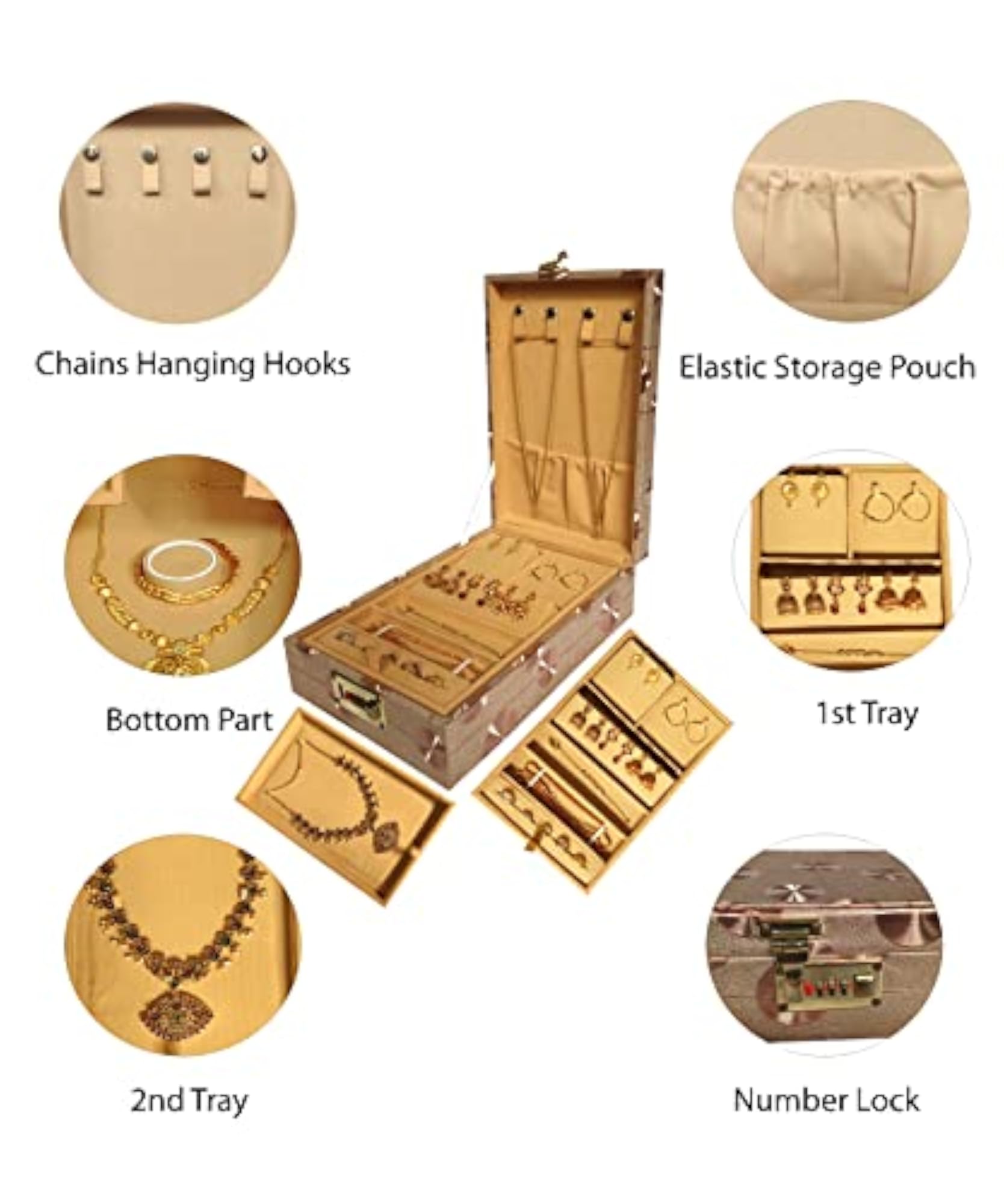 Jewellery Organizer Locker Box Set for Women and Men