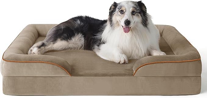 Image of Cutepups Orthopedic Dog Bed Comfortable Dog Mattress for Sleeping, Washable pet Bed for Dogs (Hazel, M)
