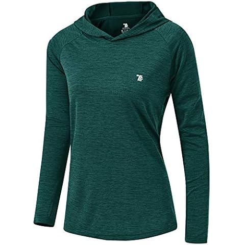 donhobo Women's Long Sleeve Sports Hoodie with Thumb Holes Cover