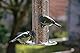 dobar® 10089 Vogelfuttersäule mit Edelstahlschlaufe - Futterstation für Wildvögel - Futterspender Acryglassilo für Sämereien - Futtertablet Stahl für Garten/Terrasse/Balkon - Ø 14 cm x 26 cm - Silber