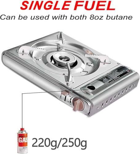 YINMANQ Detachable Grill Pan & Gas Stove Set with Safety Auto-Eject | Compact Suitcase Design for Camping, Tailgating, Picnics, Indoor/Outdoor Cooking & Hot Pot - Image 5