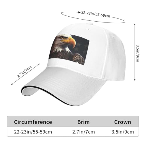 Gorra unisex de béisbol con águila blanca miniatura 4