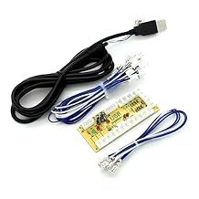 Tiaoifaer Zero Delay Arcade USB Encoder PC to Joystick for Mame Jamma & Other PC Fighting Games