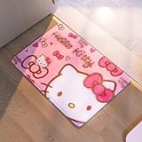 Eiodlulu Cartoon Bath Mat Rug Super Absorbent Quick Dry Non Slip Bottom Easy to Clean Cute Soft Carpet for Shower Sink Bathtub Bathroom Toilet 40x60cm (Pink - A)