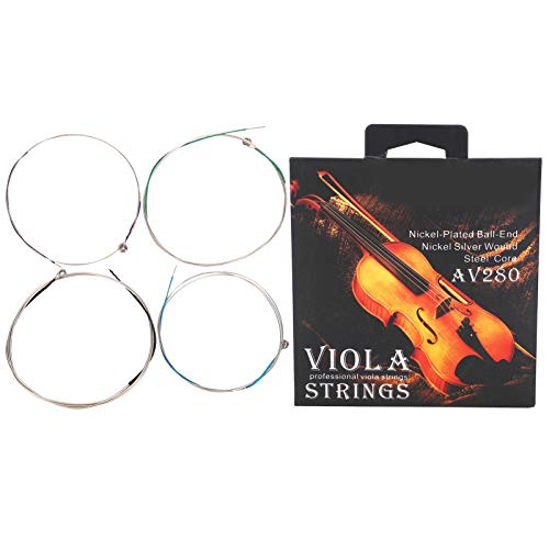 4 Stück/Set Viola Saiten, Universal Full Set Stahlkern Professionelle Viola Saiten E A D G für 14\‑16\ Bratschen in satten und warmen Tönen Viola Saiten Musikinstrumentenzubehör