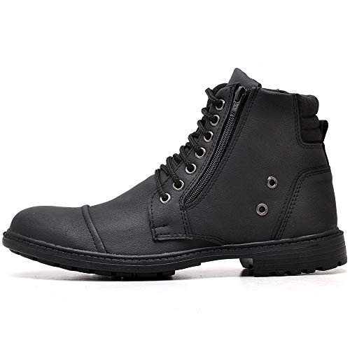 Bota Coturno Adventure Com Relógio e Carteira Masculino JUILLI R502DB Tamanho:39;cor:Preto;gênero:Ma