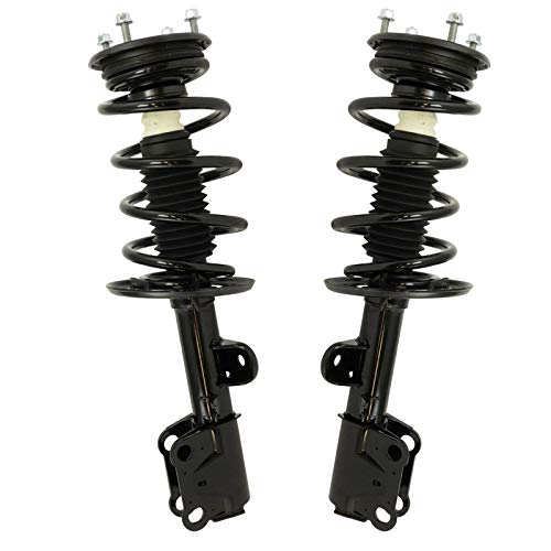 Image of TRQ Front Driver and Passenger Side Strut and Spring Assembly Set | For 13-19 Ford Flex 13-19 Lincoln MKT