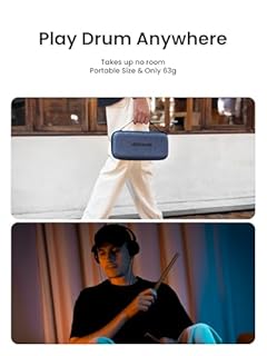 AeroBand Electronic Drum Set PocketDrum2 MAX 2025, Air Drum Sticks & Pedals & Bluetooth Adapter, Play Drum Anywhere Anytime, 8 Tones and USB Midi Teens Adult Drummer Gift (Earphone Included)