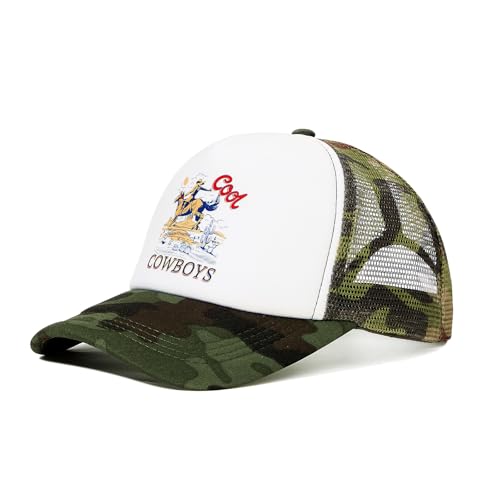 Image of Green Vintage Trucker Hats Men Women Funny Cute Cowboys Trucker Hats Country Caps Adjustable Snapback Retro & Trendy