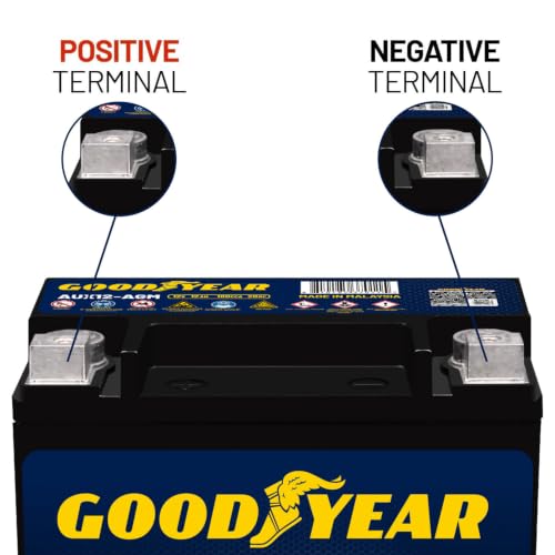 Image of Goodyear AUX12-AGM 12V 12 AH, 20RC, 200 CCA Platinum series Rechargeable AGM Maintenance Free Auxiliary Battery