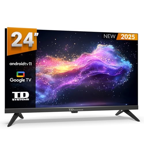 TD Systems - Smart TV 24 Pulgadas HD, Android 11, Google Assistant, Control por Voz, televisión TDT...
