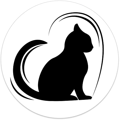 Stickios Cat Bumper Sticker - I Love My Cat Vinyl Decal for Cars & Windows - Made in USA (4.7 x 4.7 inches) by Stickios - Used condition - US$8.99
