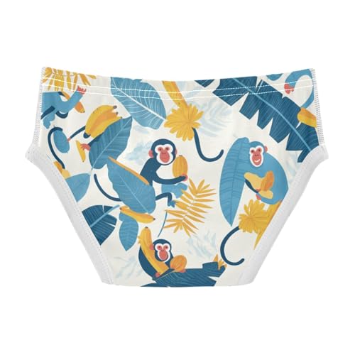 KLL Monkeys Bananas and Palm Leaves Toddler Boys Soft Boxer Briefs Breathable Children Panties2