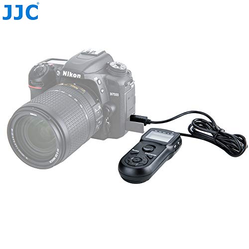 Image of JJC TM-M LCD Timer Remote Control for Nikon D600 D7100 D7000 D5200 D5100 D5000 D3200 (Black)
