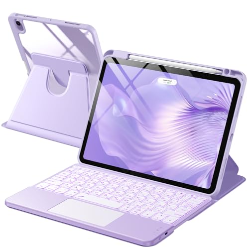 HETHOT �yTELEC�F�؎擾�ς݁ziPad�p air 11�C���` �P�[�X M4 �L�[�{�[�h�t�� - �Ή�iiPad Air 11�C���` (M3/M2)�A��5����A��4���� �Ή� JIS���{��z�� 360 �x��] �y�ʁE�S�ʕی� �h���ގ� �É��L�[7 