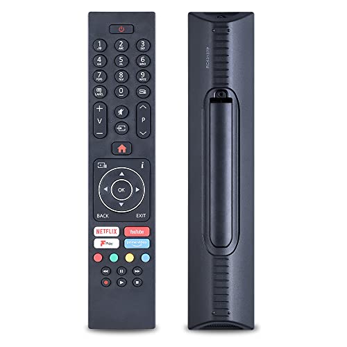 GOUYESHO RC43137 RC43137P Universal Remote Control Replacement for Polaroid Luxor Finlux Bush Digihome Celcus Logik TV with Netflix/Youtube/Freeview Play Buttons