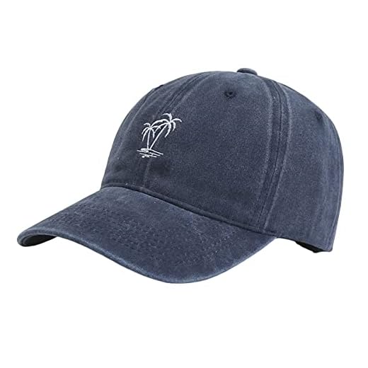 Lows Hat Men Ladies Hat Fashion Baseball Cap Denim Buckle Outdoor Sunshade Hat Cool Baseball Caps (Navy, One Size)