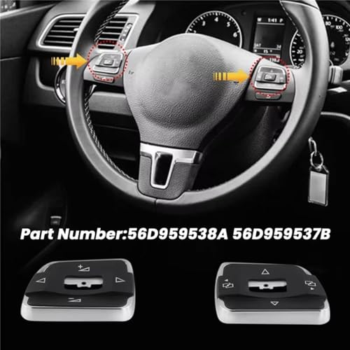 Bouton Commande Volant VW Passat B7 Sharan Cache Multifonction - 4