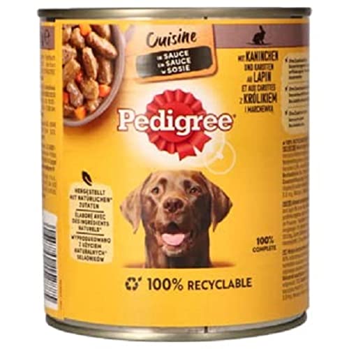 Pedigree Cuisine Hundenassfutter Kaninchen & Karotte, 800 g Dose