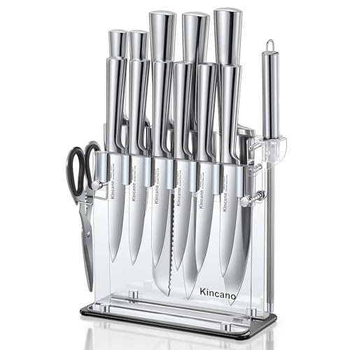 Knife Set, 14 PCS High Carbon Stainless Steel...