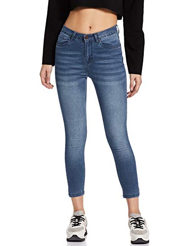 Image of Amazon Brand - INKAST Women's Mid Rise Cropped Length Stretchable Slim Fit Jeans