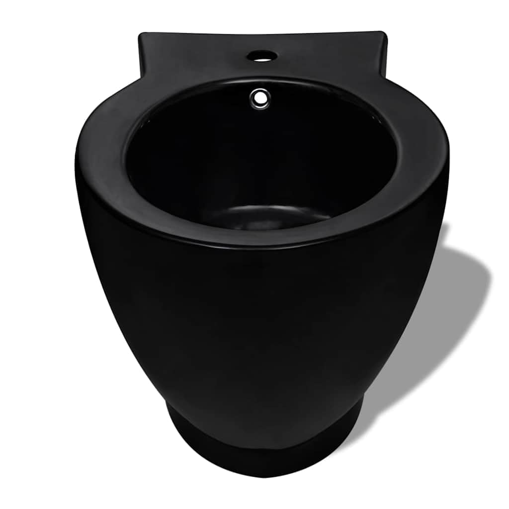 Zestaw do toalety stojącej i bidetu, czarny, ceramiczny, z podwójnym spłukiwaniem, 3/6 litra, z funkcją cichego domykania, kompletny zestaw do łazienki, toalety dla gości, do postawienia na